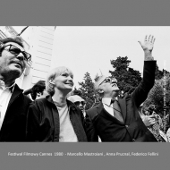 Cannes 1980 :M.Mastroianni, A.Prucnal i F.Fellini